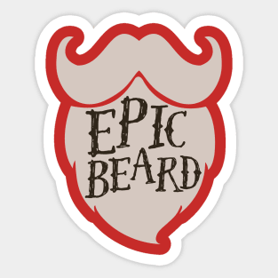 Epic Beard grey Sticker